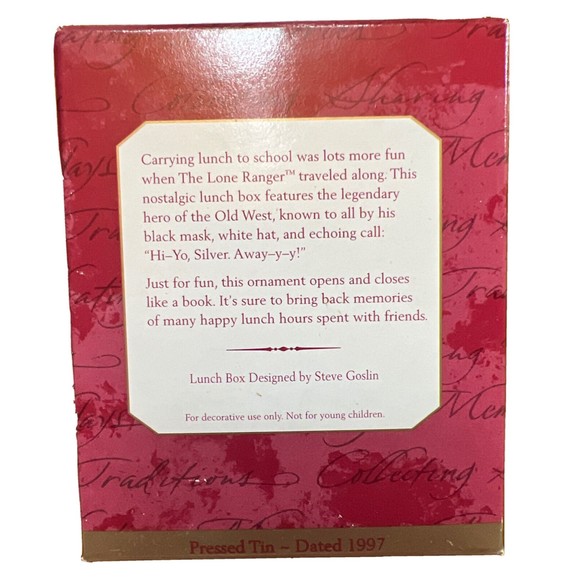 1997 Hallmark Keepsake Ornament The Lone Ranger Lunchbox - Picture 2 of 7